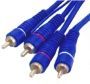 Cabo 2 Rca X 2 Rca - 4mm - 5mts - Azul
